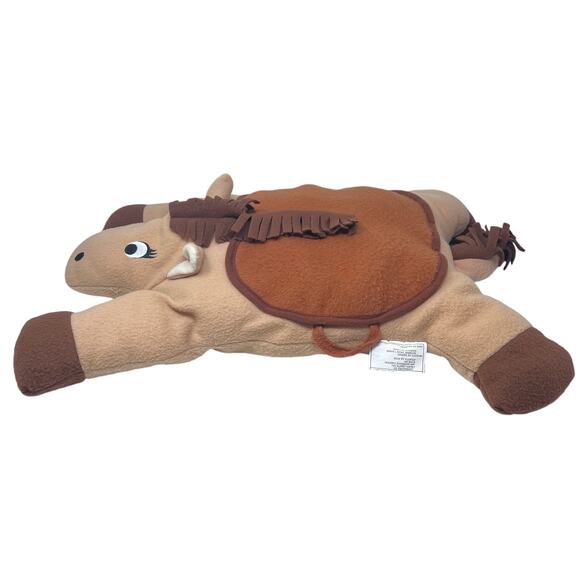 Crown Crafts Horse Plush Pillow Buddies Large 25" Vintage Tan Brown Saddle - Picture 4 of 7